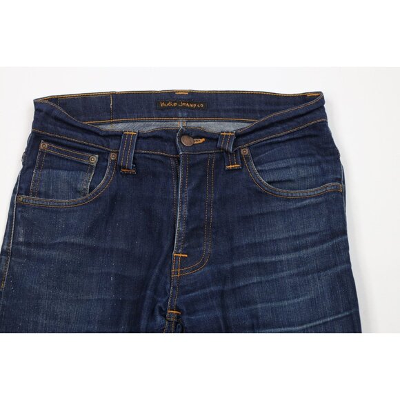 Nudie Jeans Co Mens 30x26 Distressed Average Joe Organic Cotton Button Fly Jeans - Picture 2 of 16